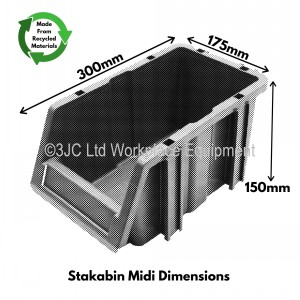 Stakabin Freestanding Parts Bins Size 1 Midi